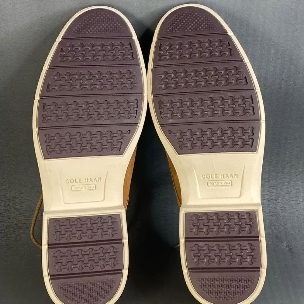 Cole Haan The Go-to Plain Toe brown suede comfort Oxford shoes mens size 11.5